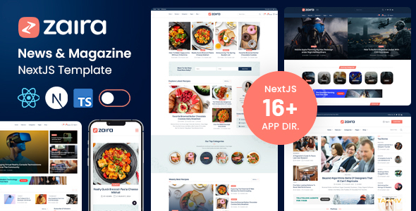 Zaira - News Magazine React NextJS Template