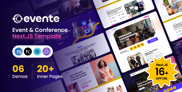 Evente - Event & Conference React NextJS Template