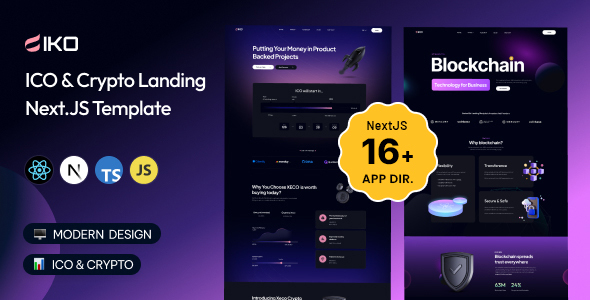 IKO - ICO & Crypto React NextJS Template