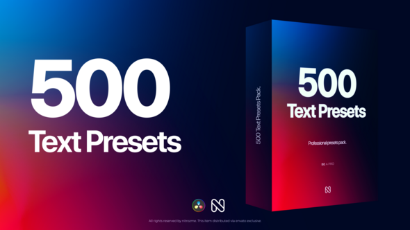 Text Presets for DaVinci Resolve