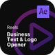Reels - Business Text & Logo Opener - VideoHive Item for Sale
