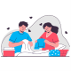 Happy Couple Doing Laundry Together at Home - GraphicRiver Item for Sale