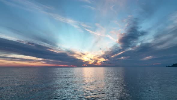 Colorful sunset over the Mediterranean Sea