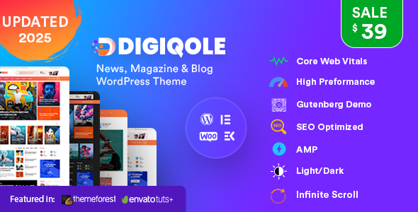 Digiqole - News Magazine WordPress Theme