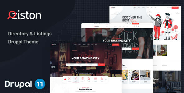 Ziston - Directory & Listing Drupal 11.3 Theme