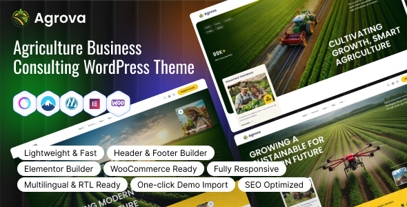 Agrova – Agriculture Business Consulting WordPress Theme