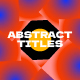 Abstract Shapes Titles - VideoHive Item for Sale