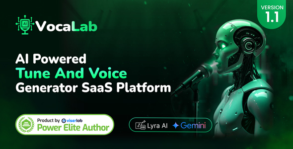 VocaLab - AI Powered Tune And Voice Generator SaaS Platform