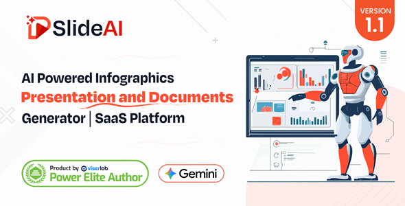 SlideAI - AI Powered Infographics Presentation And Documents Generator | SaaS Platform