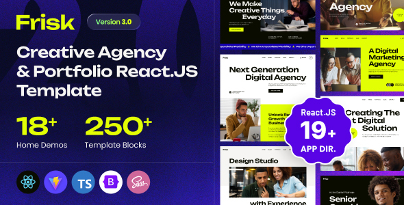 Frisk - Creative Agency & Portfolio ReactJS Template