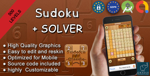 SUDOKU WORLD (Admob + GDPR + Android Studio)