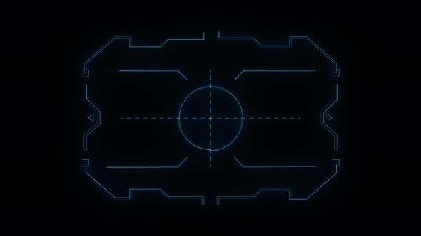 Hud Frame Digital Technology Plexus Lines, Alpha Channel