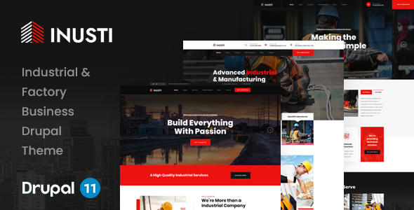 Inusti - Industrial & Factory Business Drupal 11.3 Theme