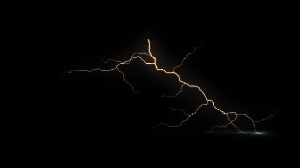 Digital Rendering Lighting Strike Electric Charge