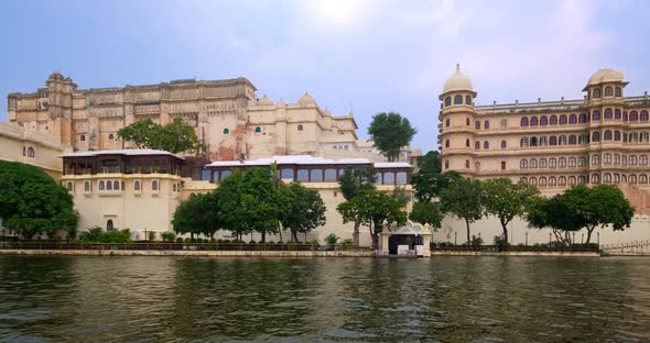 Udaipur City Palace View From Lake Pichola