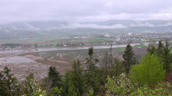 Baie Saint Paul and Riviere Du Gouffre Landscape in Quebec Canada