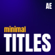 Minimal Titles - VideoHive Item for Sale