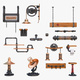 Steampunk Loft Decor 15 Pieces Set M1 - 3DOcean Item for Sale