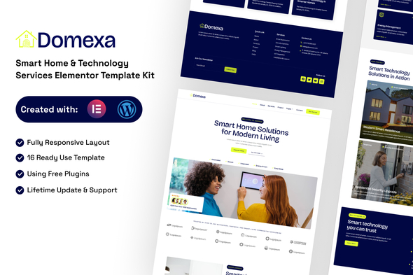 Domexa - Smart Home & Technology Services Elementor Template Kit