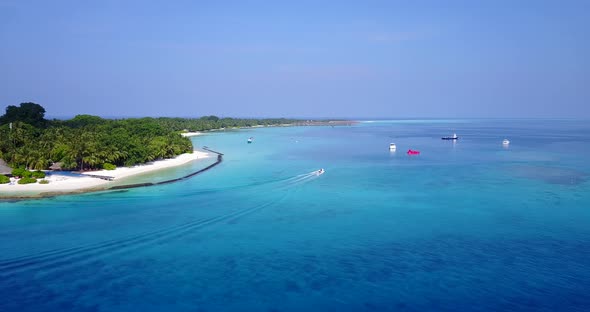 Luxury fly over abstract view of a white paradise beach and turquoise sea background in best quality