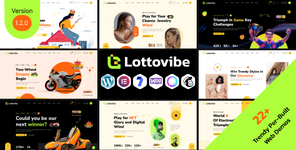 Lottovibe - Online Lotto & Lottery Giveaways WordPress Theme