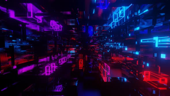 Hitech Neon Scifi Tunel