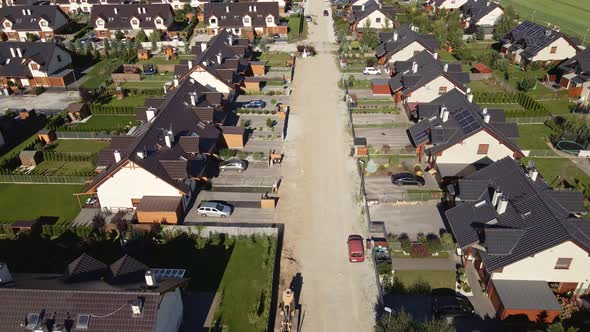 Aerial View of Modern Residential District in Europe City