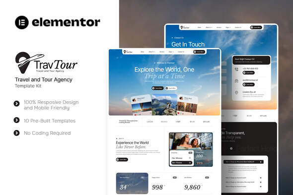 Travtour - Travel and Tour Agency Elementor Template Kit