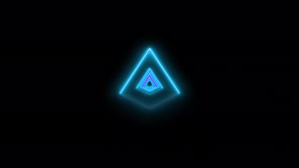 Cyan Neon Tunnel Animated Background