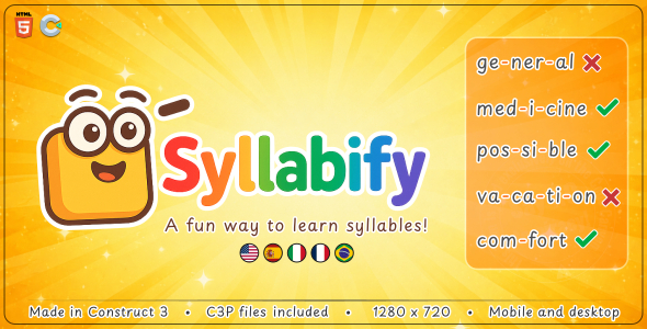 Syllabify - HTML5 Educational Game