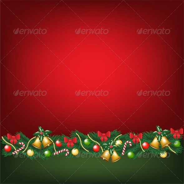 Christmas Card with Decorations