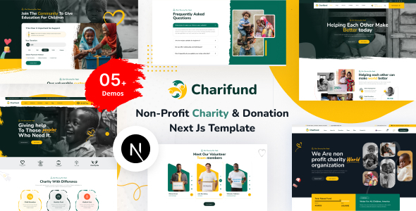 Charifund - Next JS React- Charity & Donation Foundation Template