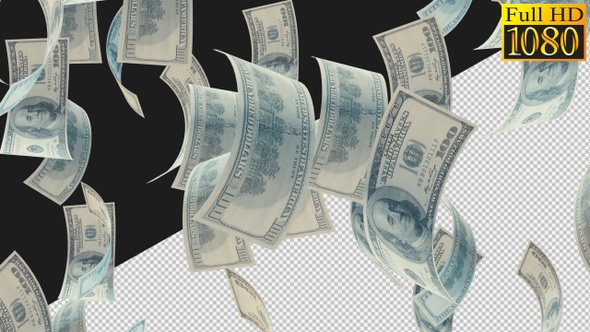 Dollars Big Money With Alpha Channel Video Loop V1 alt