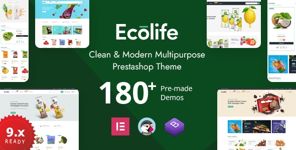 Ecolife Elementor - Multipurpose Prestashop 8.x, 9.x Theme