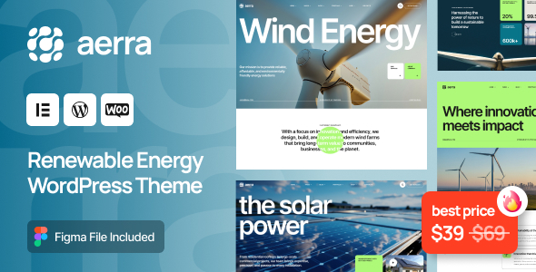 Aerra - Renewable & Green Energy WordPress Theme
