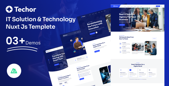 Techor- IT Solution & Technology Vue Nuxt Js Templete