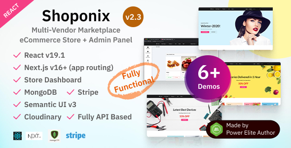 Shoponix - React Nextjs 16 Multi-Vendor Marketplace eCommerce Template