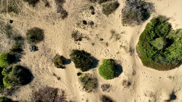 Texture of dust aerial view 4 K Turkey Side