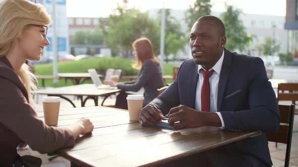 Black Man Talking to HR Manager