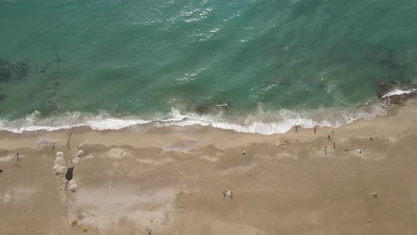 Aerial View of the Beach at the Seaside Resort Town. Turkey