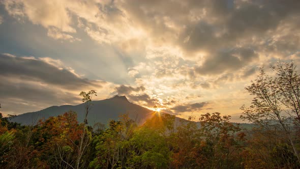 Nature video time lapse sunset sky with clouds Nature and travel .Full frame background sky sunset.