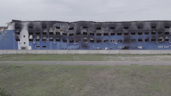 Bucha Ukraine  Warehouse Destroyed By War