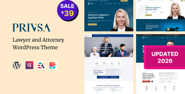 Privsa - Attorney and Lawyer WordPress Theme