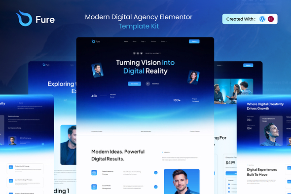 Fure - Modern Digital Agency Elementor Template Kit