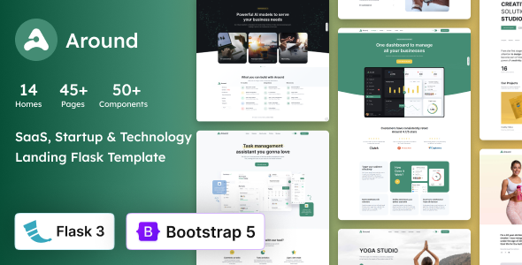 Around - SaaS, Startup & Technology Flask 3 Landing Template
