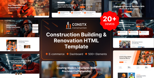 ConstX - Construction Building & Renovation HTML Template