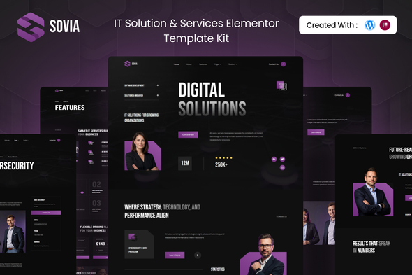 Sovia - IT Solution & Services Elementor Template Kit