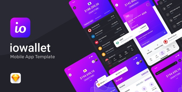 IOWallet - Mobile UI kit for Banking & Crypto Apps