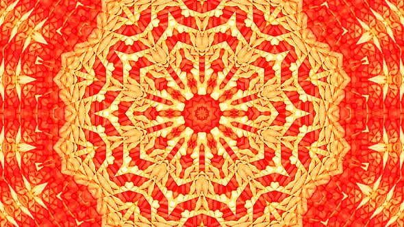 Bright abstract light governing full color, kaleidoscope,red background