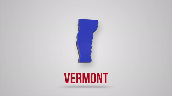 Abstract Line Animation Vermont State of USA